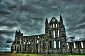 Whitby Abbey in a storm